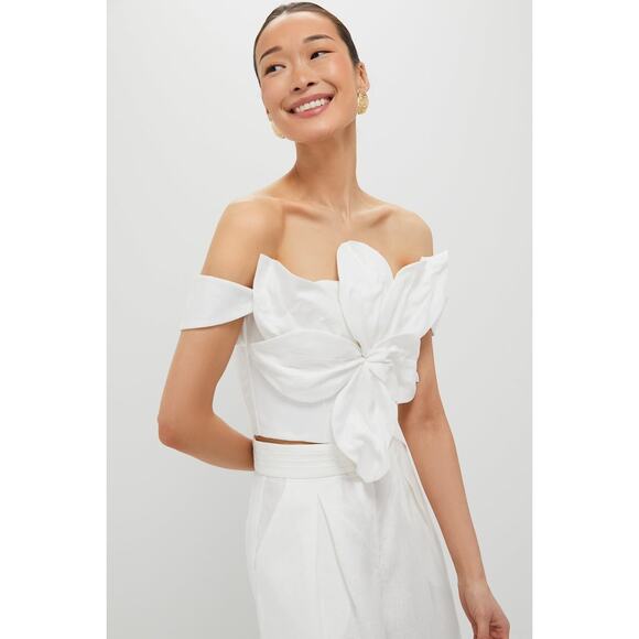 ANDRES OTALORA Off-White Loto Embellished Top Size 2 NWT Retail $645 Tuckernuck - Picture 1 of 7